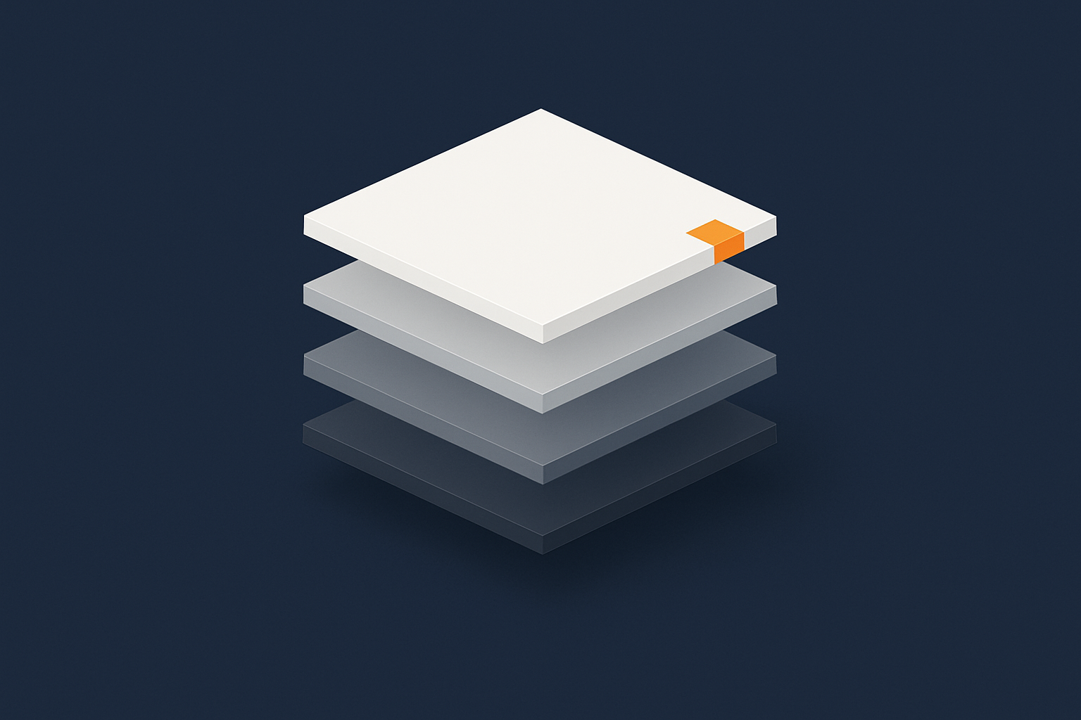 A simple layered diagram showing the stack from physical data centre and network at the bottom, through server and platform, up to application, site and content at the top, with a subtle visual cue for which layers are usually the host’s responsibility and which are the client’s.