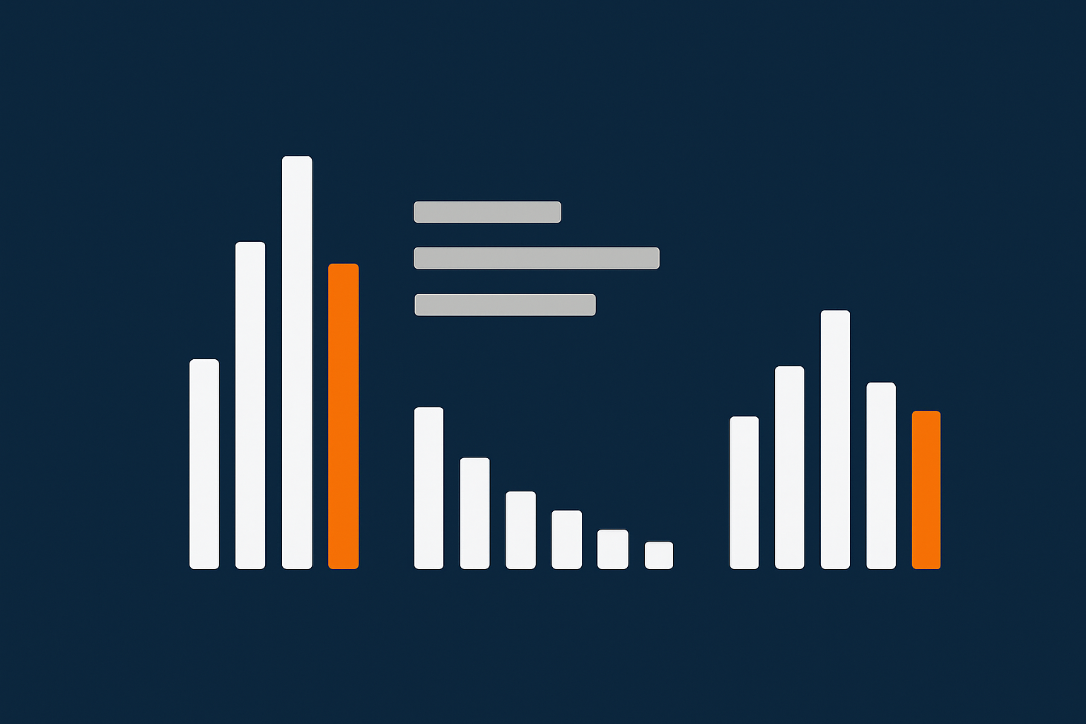 An abstract visual inspired by a waterfall chart, separating bars for images, scripts and fonts to help readers picture which assets dominate page load.