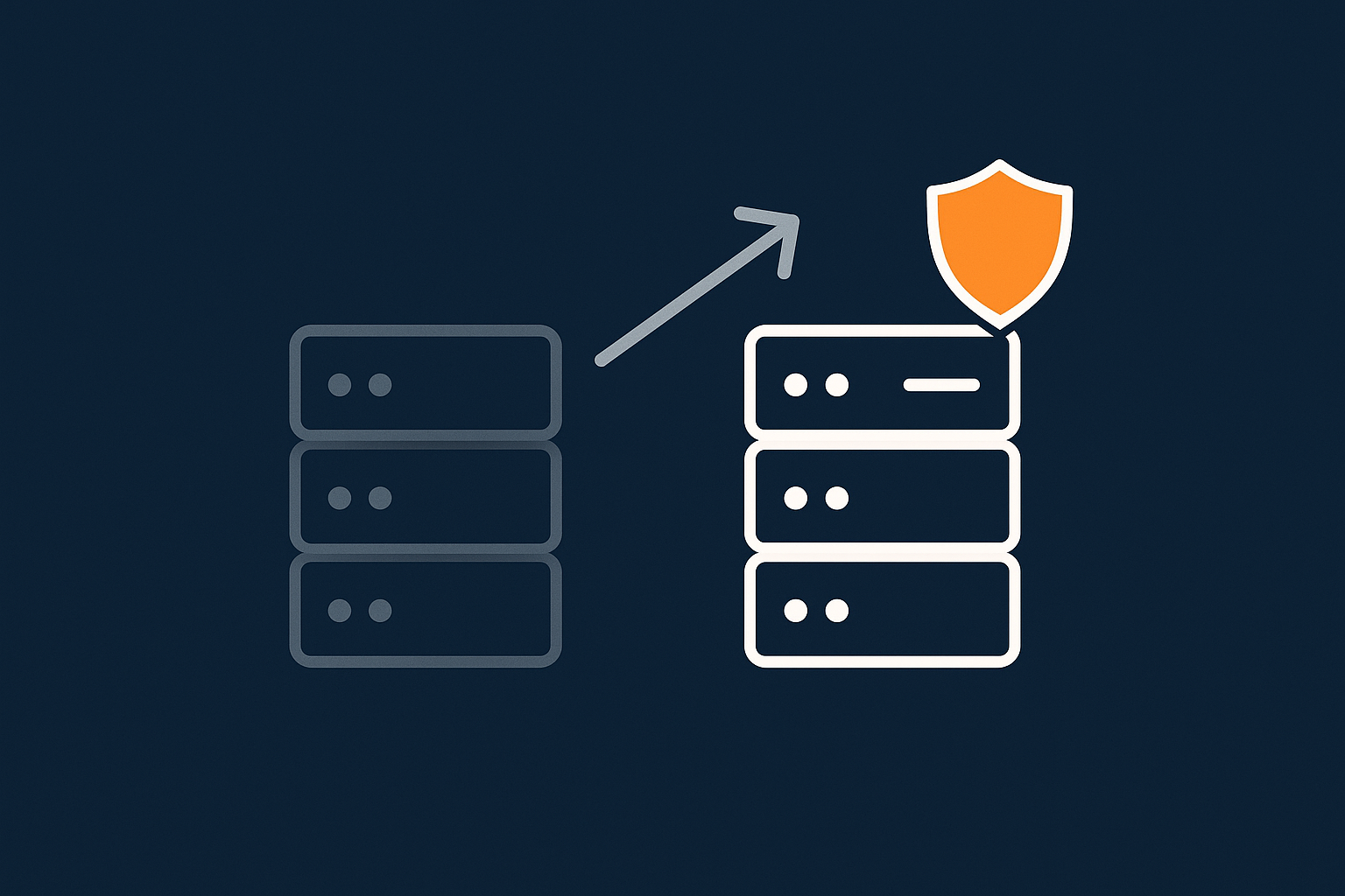 A conceptual diagram contrasting a staging server and a production server, showing updates being tested on staging before being safely applied to production.