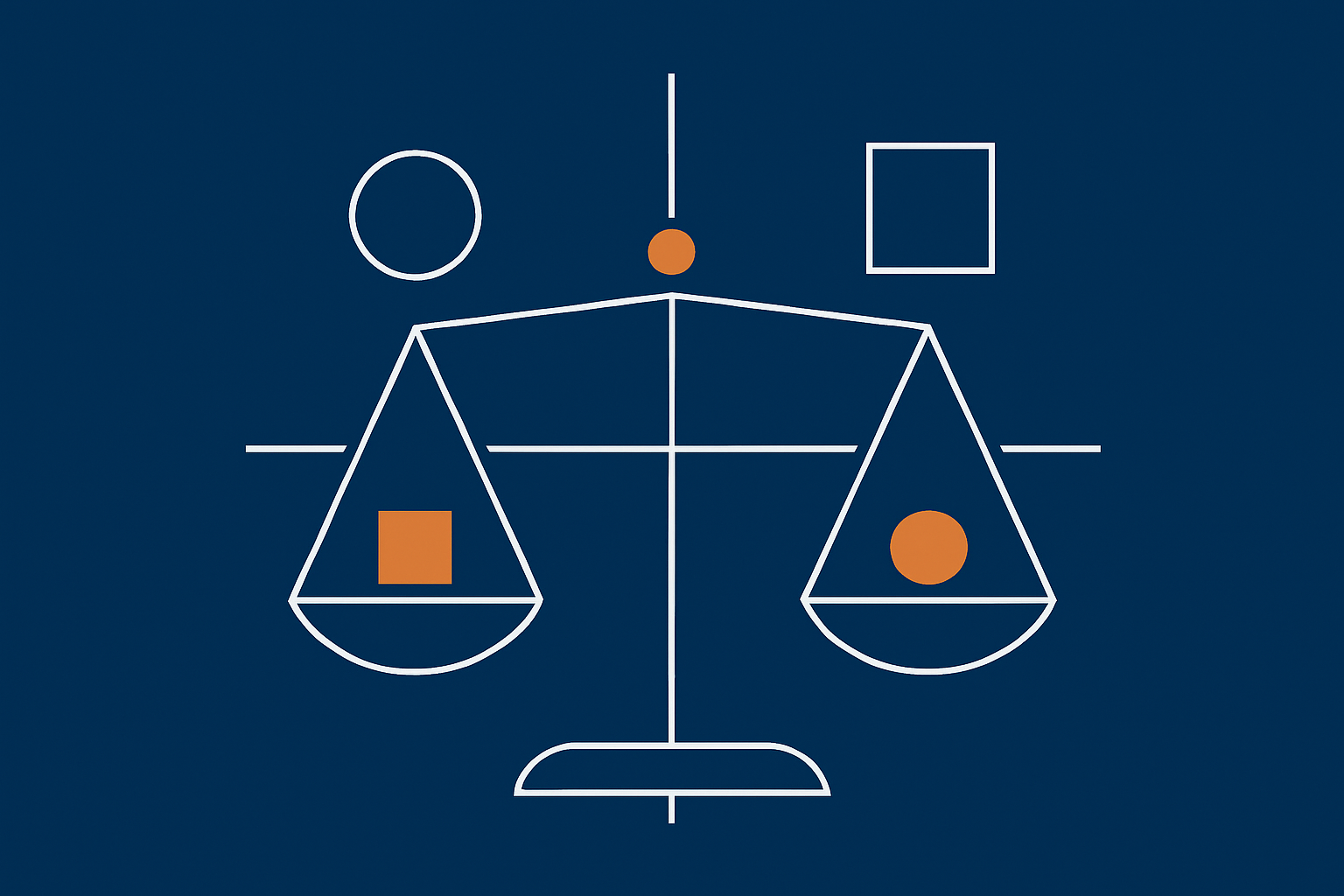A simple 2x2 style matrix or balanced scales visual representing the trade offs between control vs time, and risk vs peace of mind when choosing self hosted vs managed WordPress.