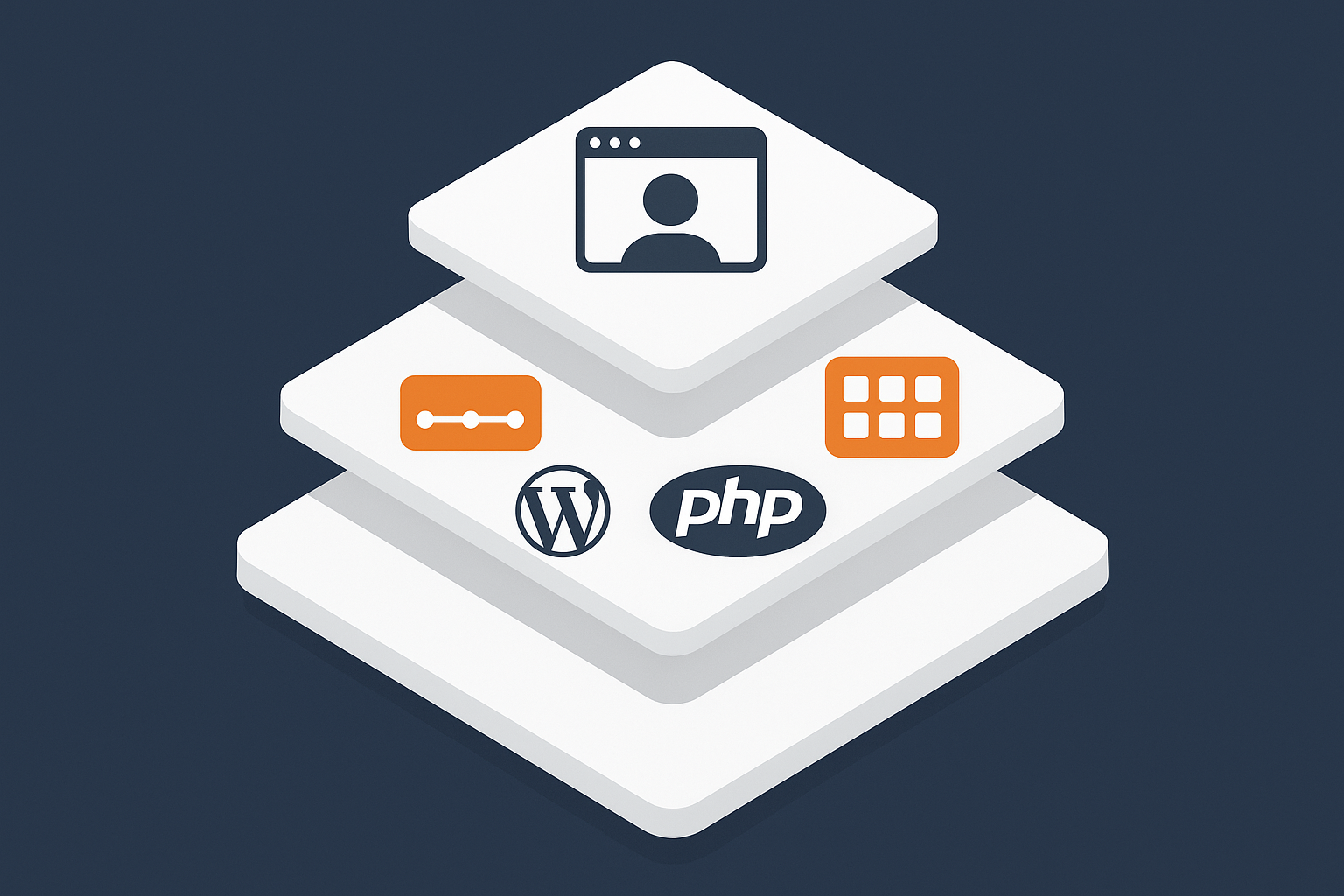 A stack diagram showing browser, acceleration/CDN layer, object cache, database and server resources, to illustrate how object caching fits into a broader performance setup.