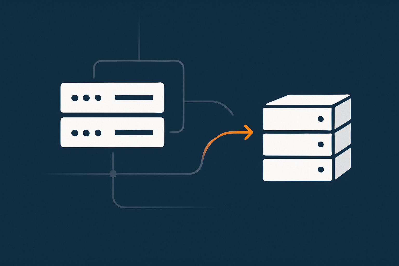 An abstract architecture sketch contrasting a live server with redundant components and a separate backup storage target, so readers can see that redundancy and backups are different layers.