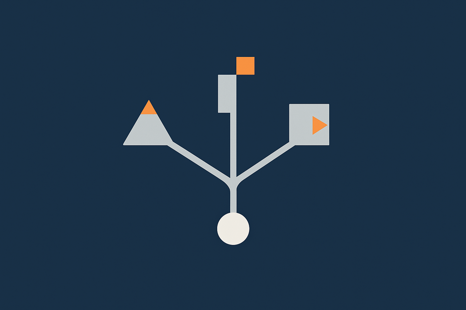 A simple branching decision-style graphic that conveys the idea of choosing between optimisation, scaling existing hosting, or migrating, based on diagnostic results.