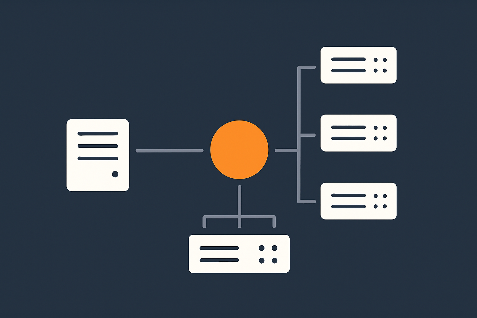 A side by side abstract diagram comparing a single-server setup to a high availability multi-server setup behind a load balancer, to visually explain why architecture affects real uptime more than a marketing SLA figure.