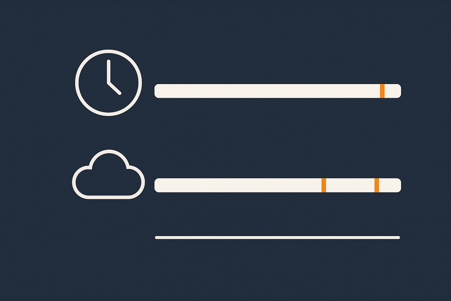 A simple visual showing a calendar or bar for a month with small coloured segments representing allowed downtime under 99.9% vs 99.99% uptime, to make the abstract percentages feel concrete.