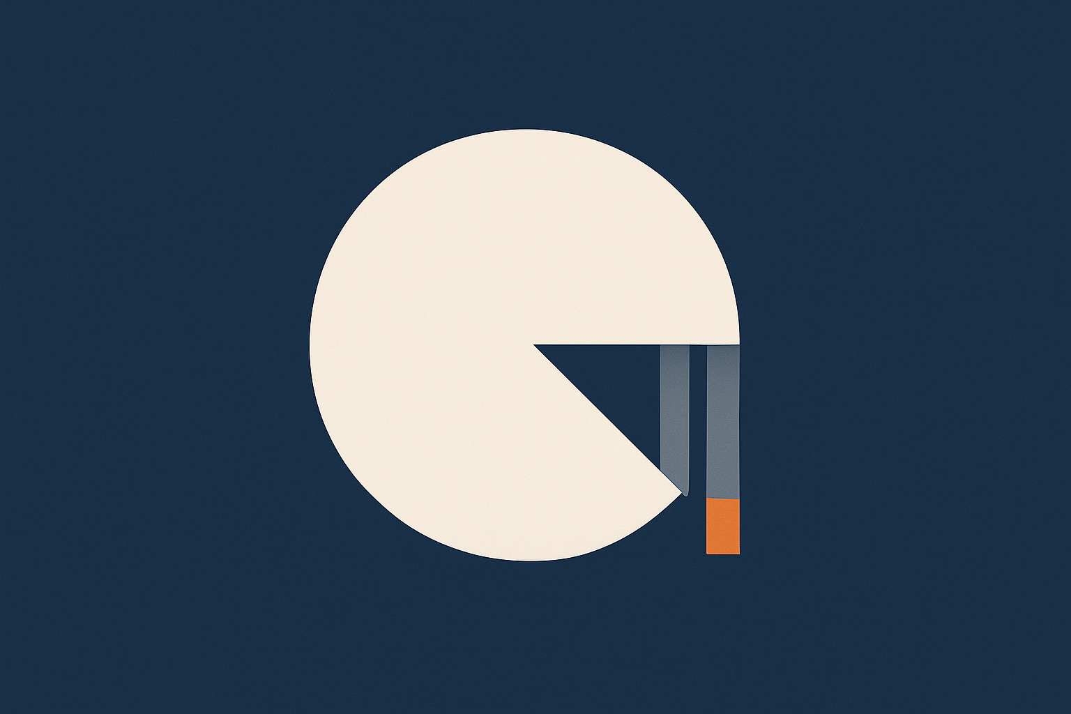 A visual breakdown of a lightweight page’s components, with most of the weight in HTML and tiny slivers for CSS, JS and optimised images, to reinforce the idea of keeping the holding page small.