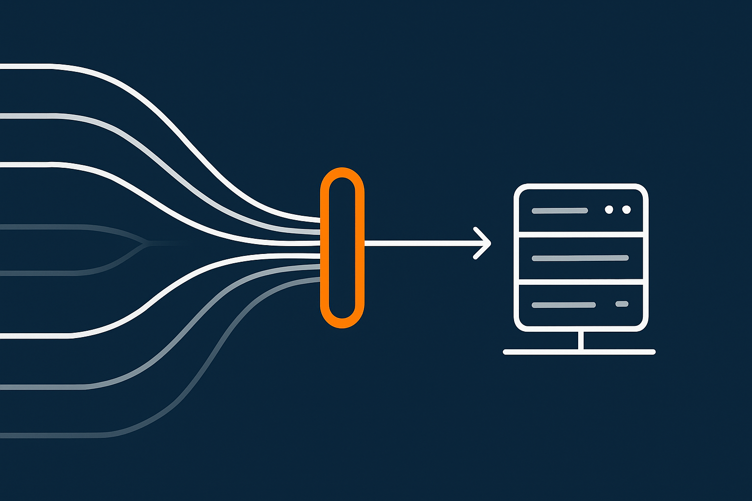 A visual flow of how UFW rules filter incoming connections, highlighting allowed ports like SSH and HTTPS and blocked unnecessary ports.
