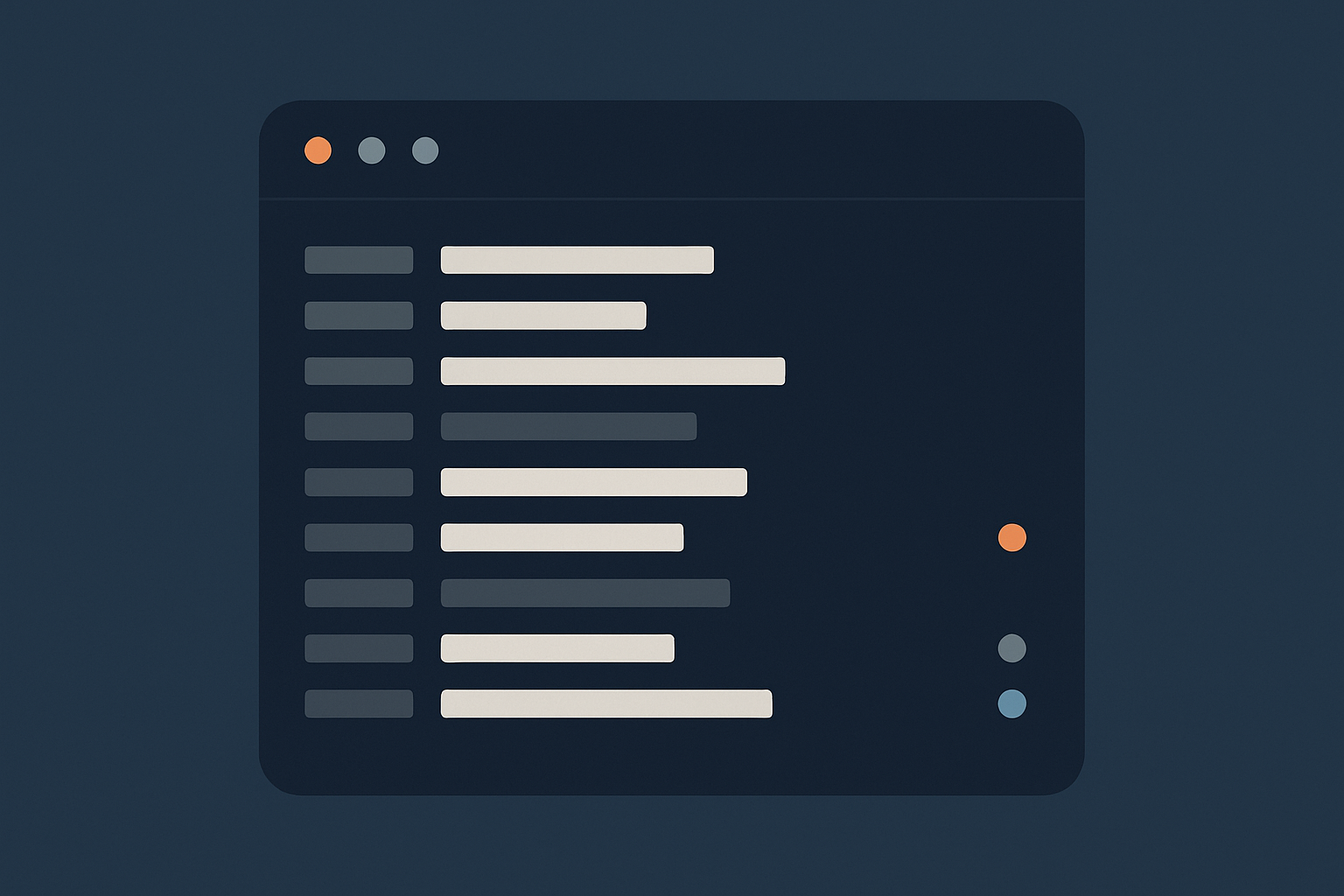 An abstracted console illustration representing systemctl status and list-units, to make the idea of services and their states less intimidating for beginners.
