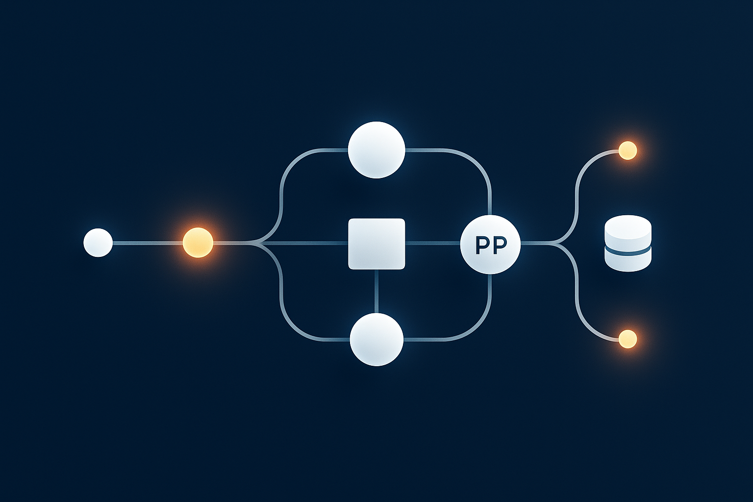 A flow diagram of a page request travelling from a UK user through DNS and TLS to the web server, PHP, database and back, helping readers visualise what affects TTFB.
