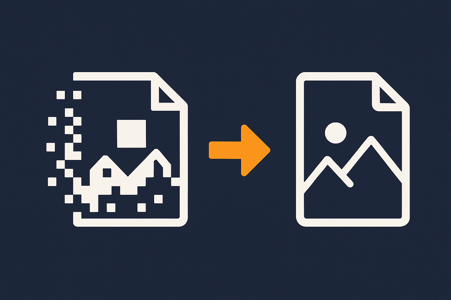 A before/after style graphic showing heavy images turning into lighter AVIF/WebP images, symbolising reduced page weight for WooCommerce landing pages.