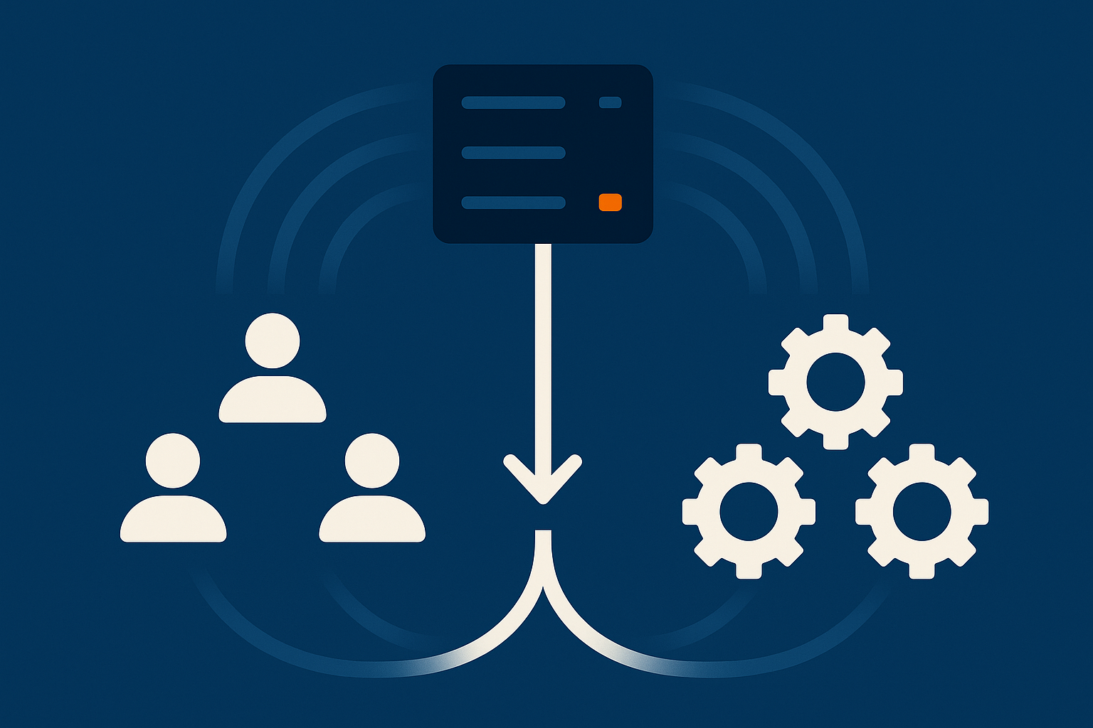 A conceptual visual showing limited server resources being shared between customer visits and background jobs like feeds and imports, to convey why enough CPU, RAM and PHP workers matter.