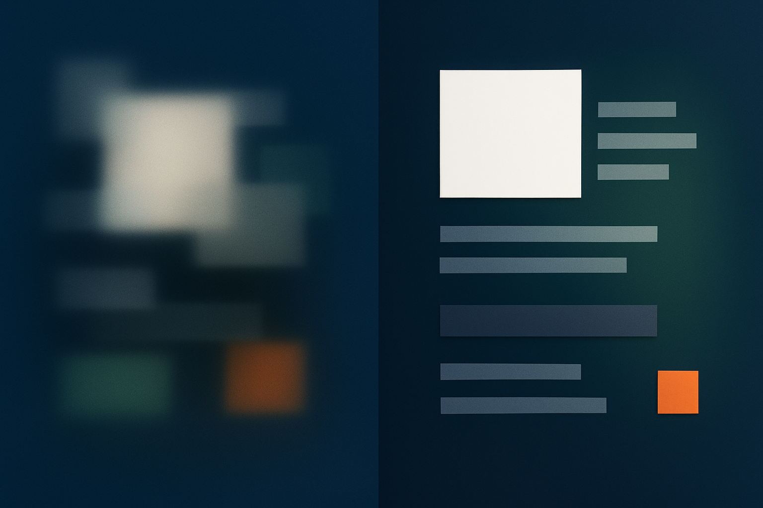 A conceptual graphic illustrating how well‑optimised images improve Core Web Vitals metrics like LCP and CLS, compared to a cluttered, unoptimised version.